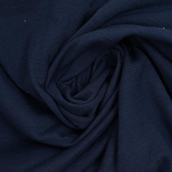 Dark blue laminated cotton jersey
