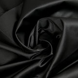 Satin de polycoton noir profond