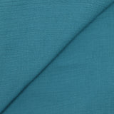 Double gaze en coton pétrole