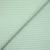 Coton 100% nid d'abeille vert d'eau