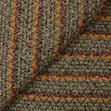 Laine mélangée fantaisie tweed bouclette vert, orange et rose