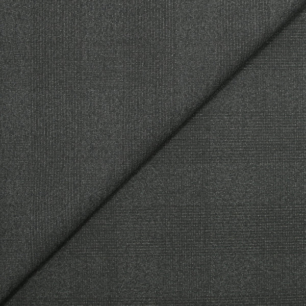 Tissu tailleur de polyester élasthanne à carreaux noir chiné kaki
