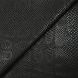 Velours polyester effet serpent fond noir