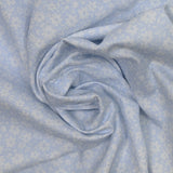 Cotton dive printed spring flowers light blue background
