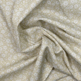 Cotton print printed flower flowers beige background