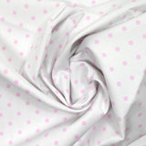 Cotton stung printed pea white background