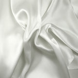 100% white silk satin