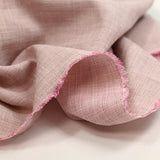 Lin et coton tissé-teint blanc, taupe et rose