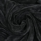 Maille côtelée polyester noir