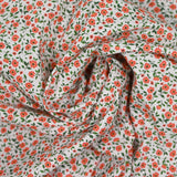 Orange Country Print Cotton White Background