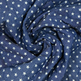 Chambray matelassé imprimé étoiles