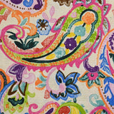 Polycoton imprimé cachemire multicolore