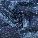 Chambray matt printed tie and dyed anchor