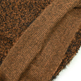 Black -style woolen orange -brown lining