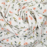Celestial pink and blue printed cotton white background white background