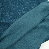 Lainage bouclette lurex pétrole