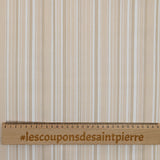 Cotton dive printed stripe beige background