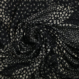 Jersey imprimé graphique en polyester noir et écru