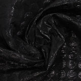 Jacquard satin lamé noir à pois effet gaufré rayé