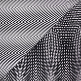 Jersey polyester optique noir et blanc