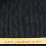 Velours de polyester côtelé matelassé noir