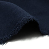 Coton gratté uni bleu nuit