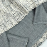 Policotton Coconut Mesh Lurex Grey, fondo negro y verde Fondo blanco