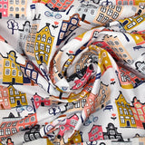 Ambiente de algodón estampado atmósfera de fondo blanco