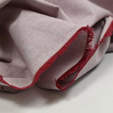Chambray de algodón rojo oscuro