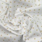 Cotton stung printed pea white background