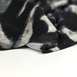 Black and gray black and gray printed polyester