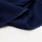 Navy blue viscose twill