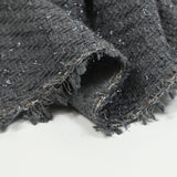 Tweed emma lurex polyester gray background