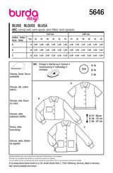 Patrón Burda n°5646: Blusa