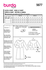 Burda boss n ° 5677: dress & t-shirt
