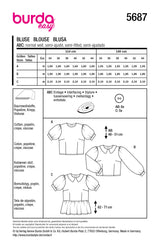Burda boss n ° 5687: Blouse