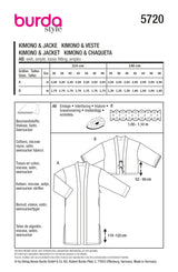 Burda boss n ° 5720: Kimono & Veste