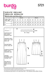 Burda boss n ° 5721: dress & high