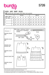 Burda boss n ° 5726: skirt