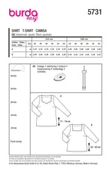 Burda boss n ° 5731: T-shirt