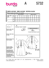 Burda boss n ° 5732: dress & blouse