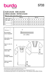 Patron Burda n°5733 : Robe & Blouse