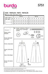 Patron Burda n°5751 : Pantalon