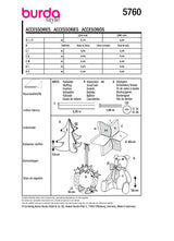 Patron Burda n°5760 : Accessoires de Noël