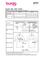 Patron Burda n°5777 : Robe