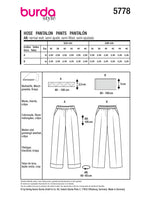 Burda boss n ° 5778: pants