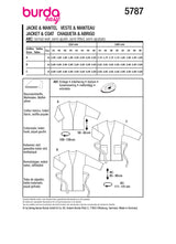 Patron Burda n°5787 : Veste & Manteau