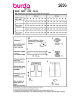 Patron Burda n°5836 : Jupe
