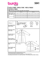 Burda boss n ° 5841: dress & tunic