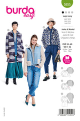 Burda boss n ° 5855: jacket & coat